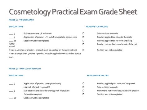 state board cosmetology practical exam